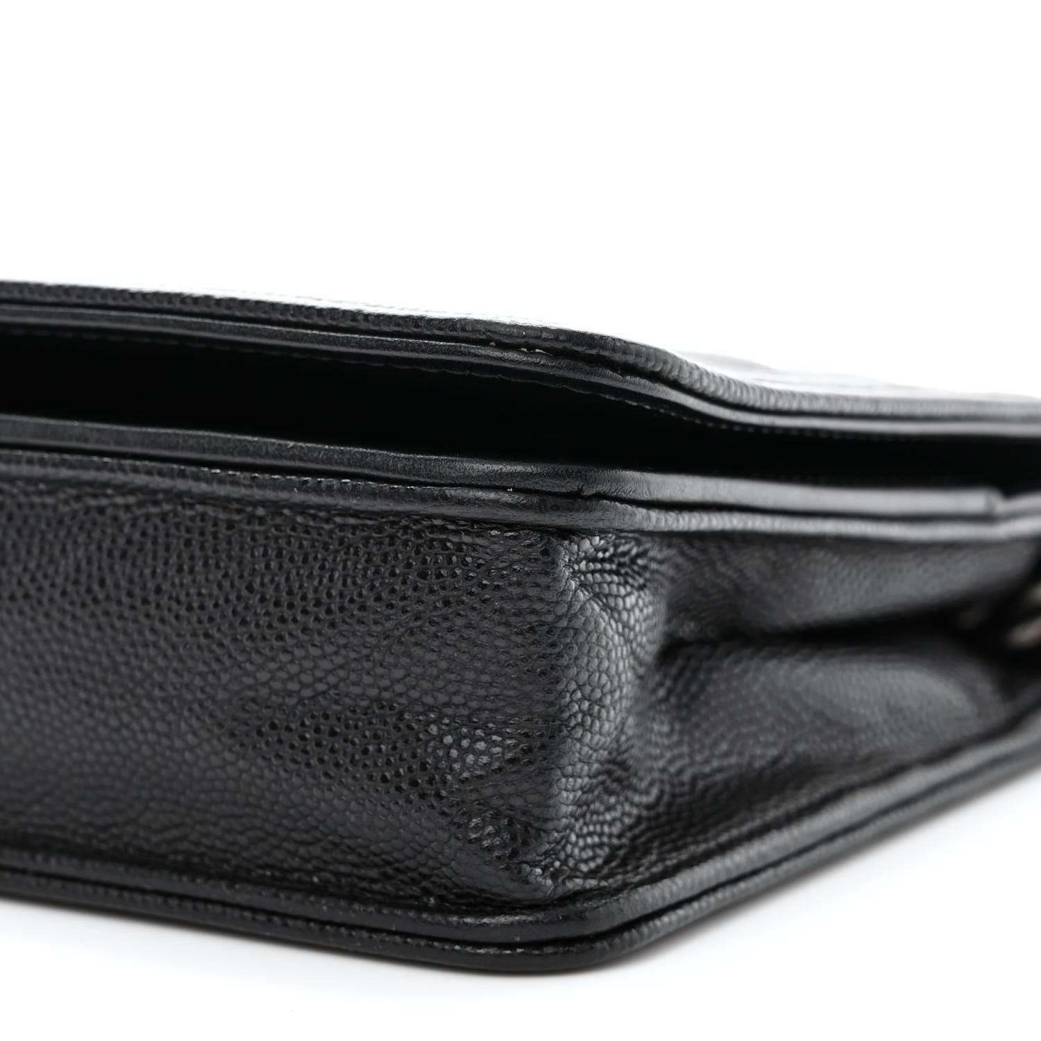 Chanel Caviar Quilted Boy Wallet On Chain WOC Black 11 of 12