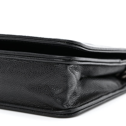 Chanel Caviar Quilted Boy Wallet On Chain WOC Black 11 of 12