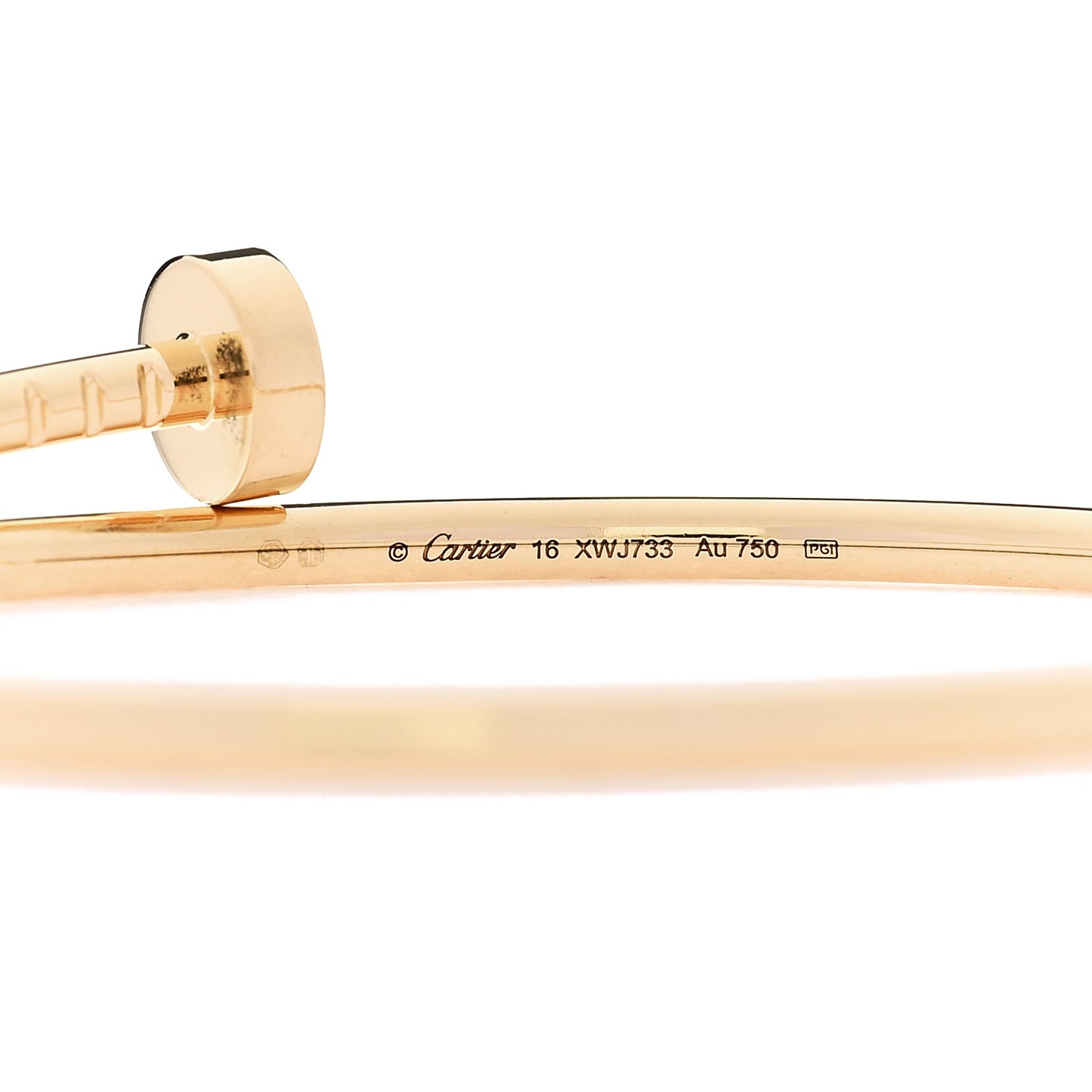 18K Yellow Gold Small Juste Un Clou Bracelet 16