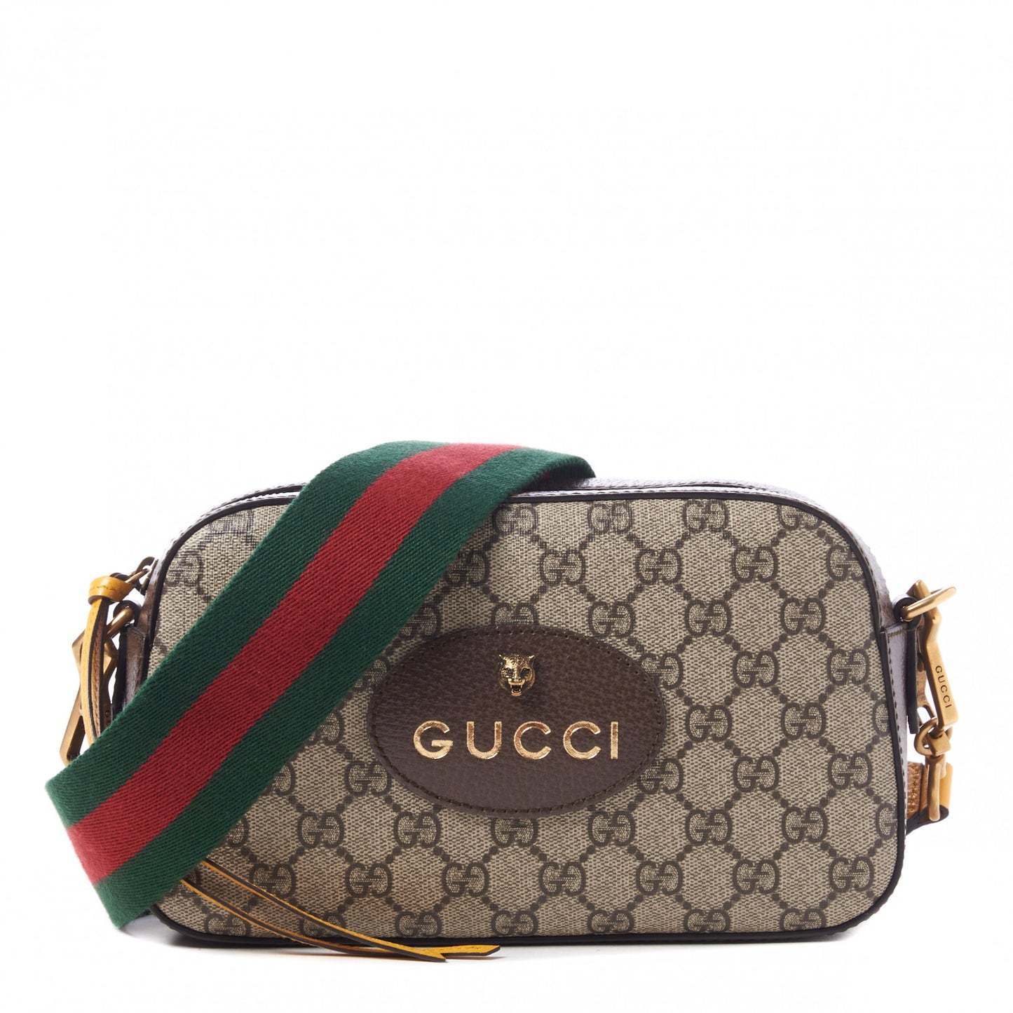 GG Supreme Monogram Web Neo Vintage Shoulder Bag Beige New Acero Crop