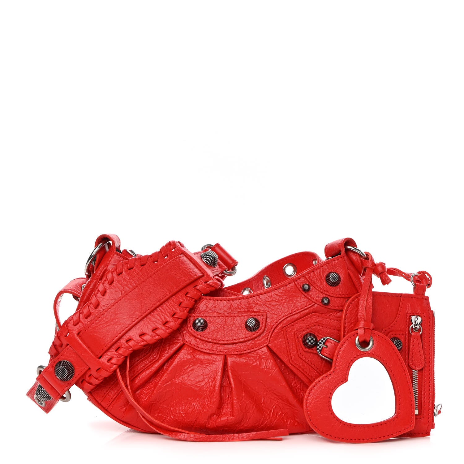 Balenciaga Agneau Arena Le Cagole Shoulder Bag XS Tomato Red 1 of 9