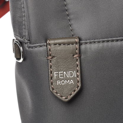 Fendi Nylon Vitello Elite Fox Goat Monster Eyes Studded Backpack Acciaio Pimento Multicolor 8 of 8