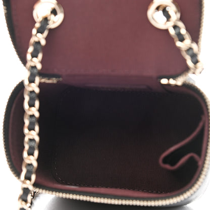 Chanel Caviar Quilted Mini Vanity Case With Chain Black 5 of 9