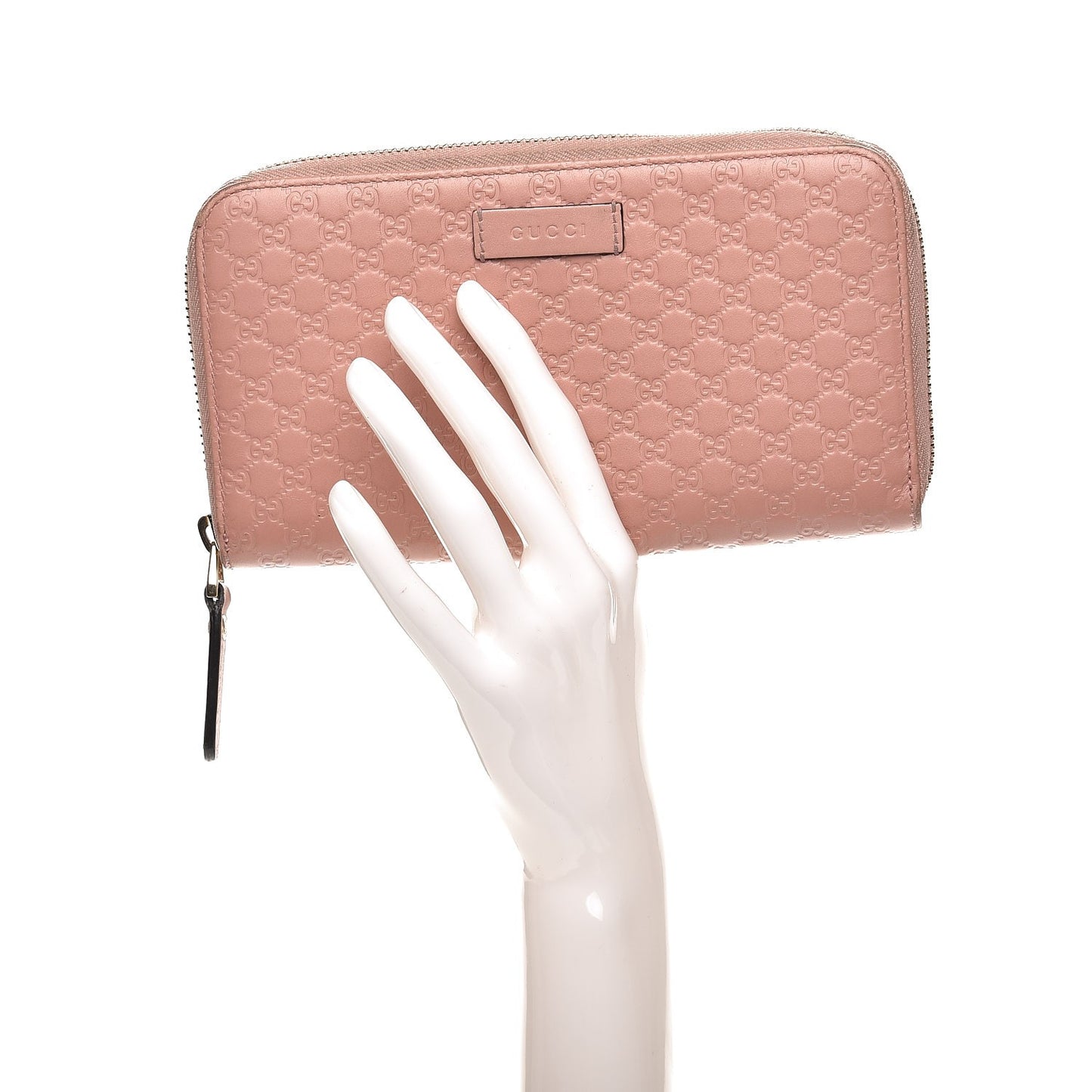 Microguccissima Zip Around Wallet Soft Pink