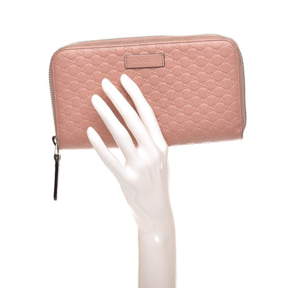 Gucci Microguccissima Zip Around Wallet Soft Pink 2 of 12
