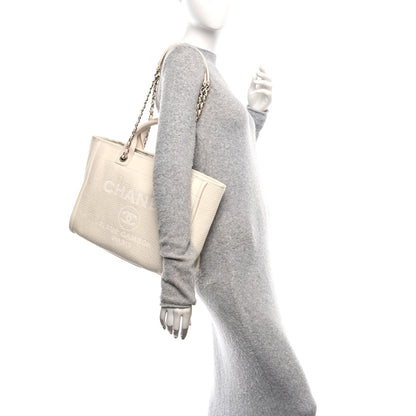 Chanel Mixed Fibers Small Deauville Tote White 2 of 11