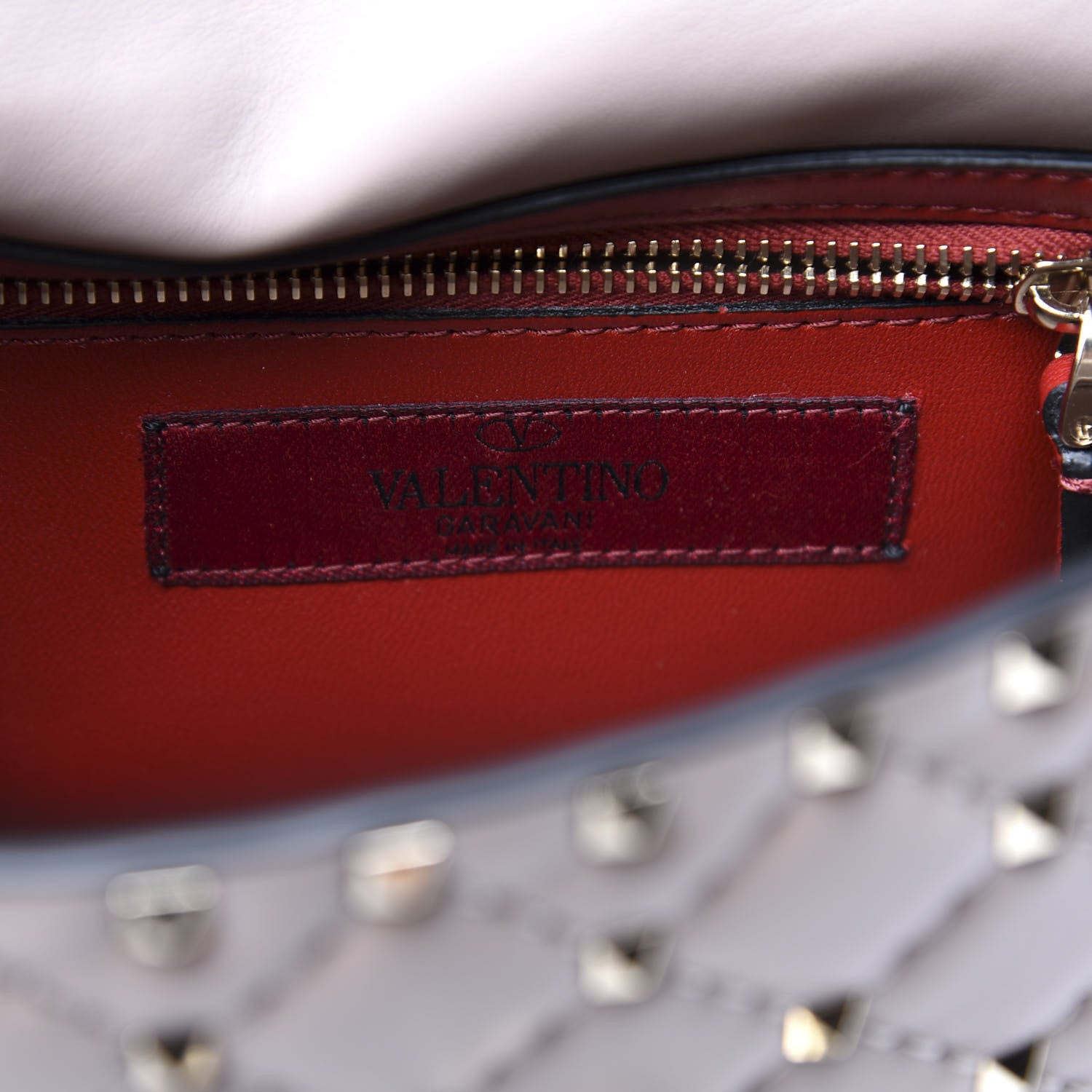Valentino Garavani Lambskin Medium Rockstud Spike Shoulder Bag Poudre 7 of 8