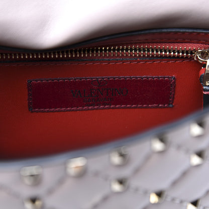 Valentino Garavani Lambskin Medium Rockstud Spike Shoulder Bag Poudre 7 of 8