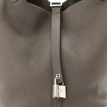 Hermes Taurillon Clemence Picotin Lock 22 MM Etain 8 of 11