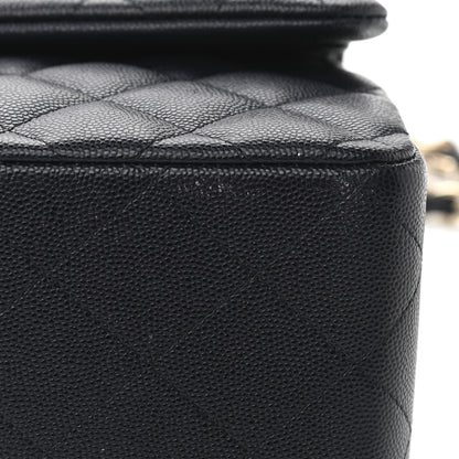 Chanel Caviar Quilted Jumbo Double Flap Navy Blue 10 of 12