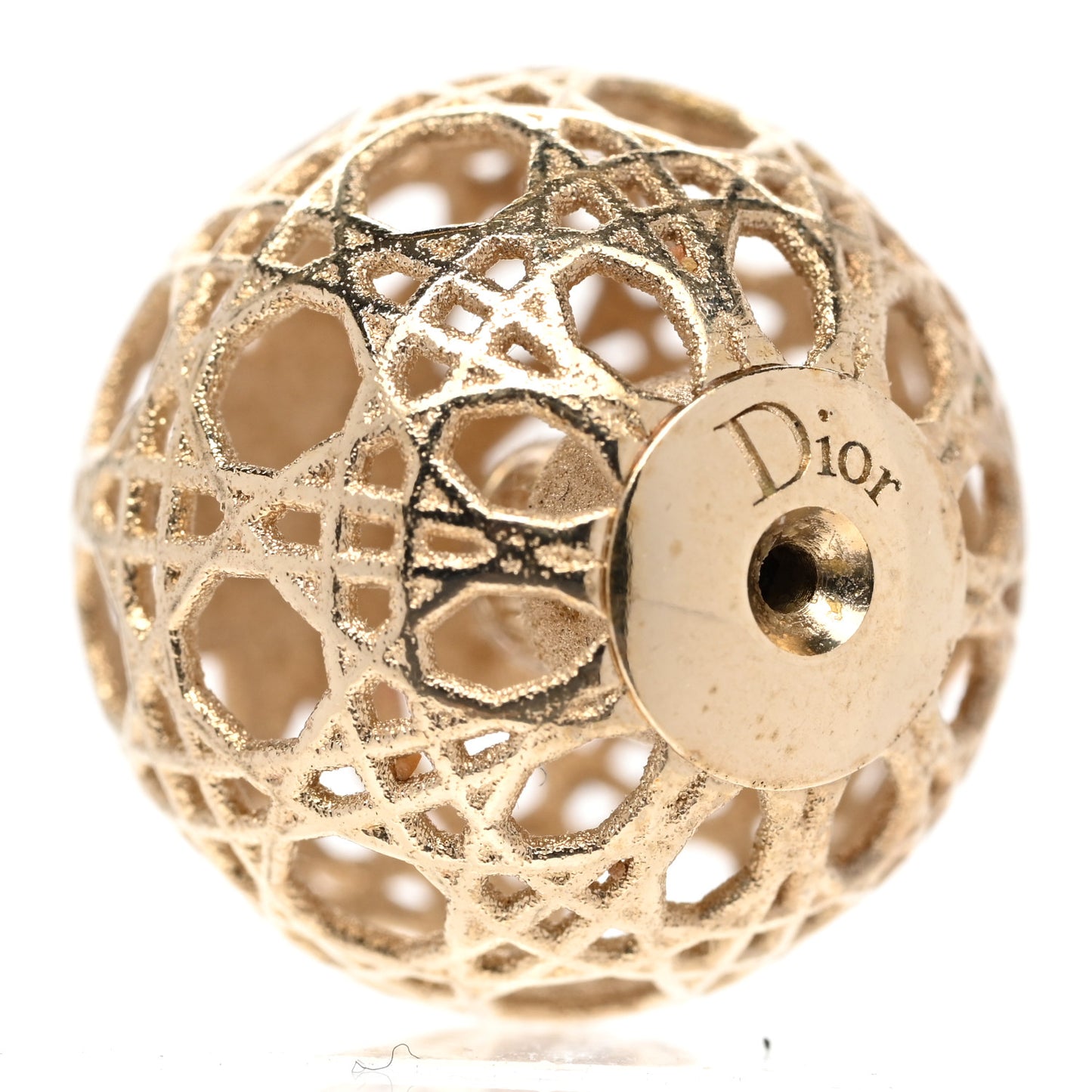 Cannage Mise En Dior Tribal Earrings Gold
