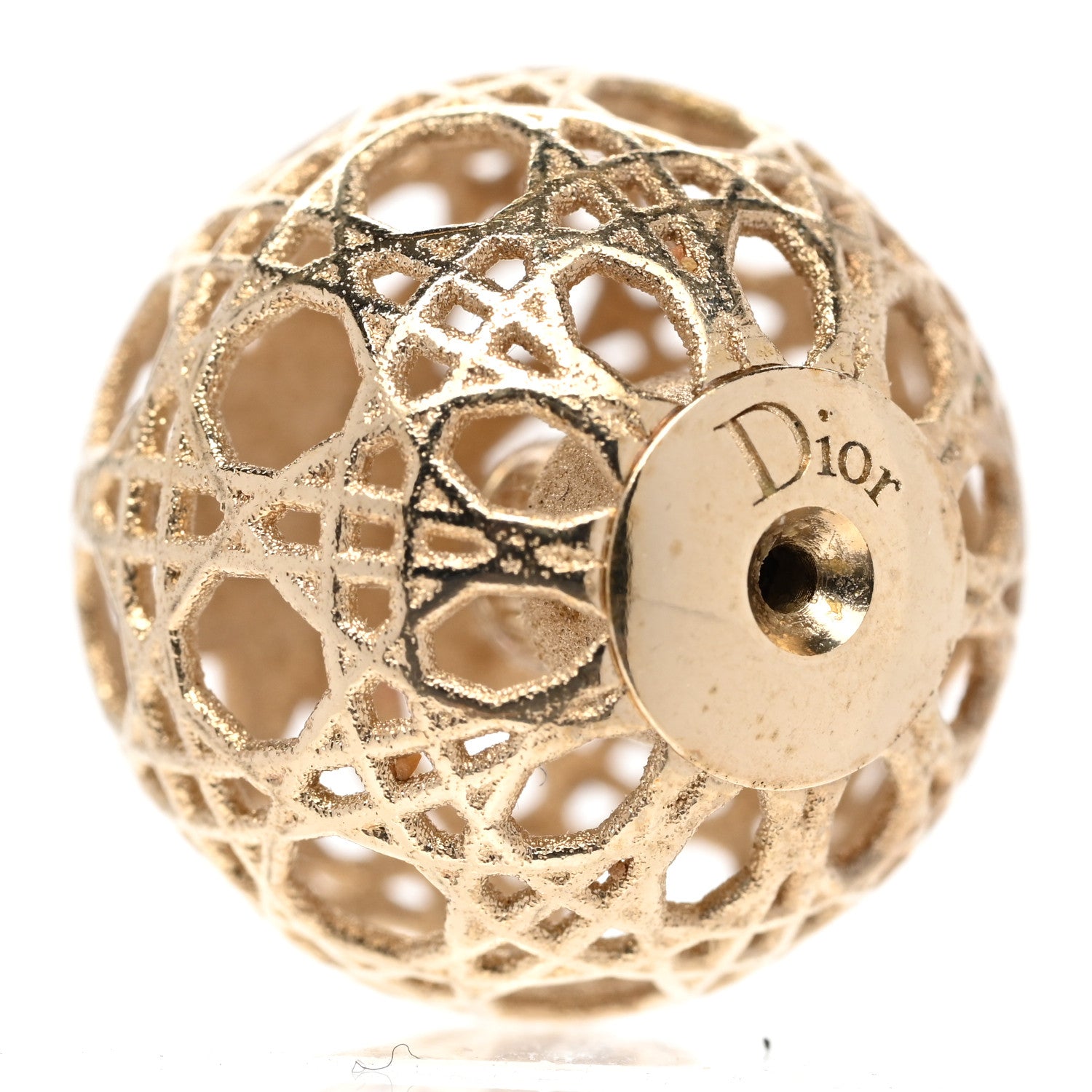 Christian Dior Cannage Mise En Dior Tribal Earrings Gold 4 of 4