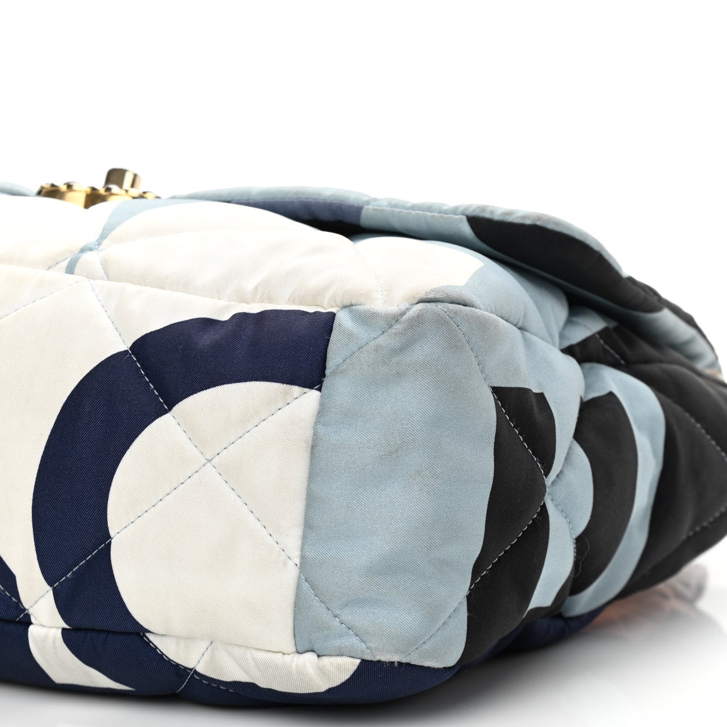 Silk Maxi Scarf Chanel 19 Flap Black Blue White