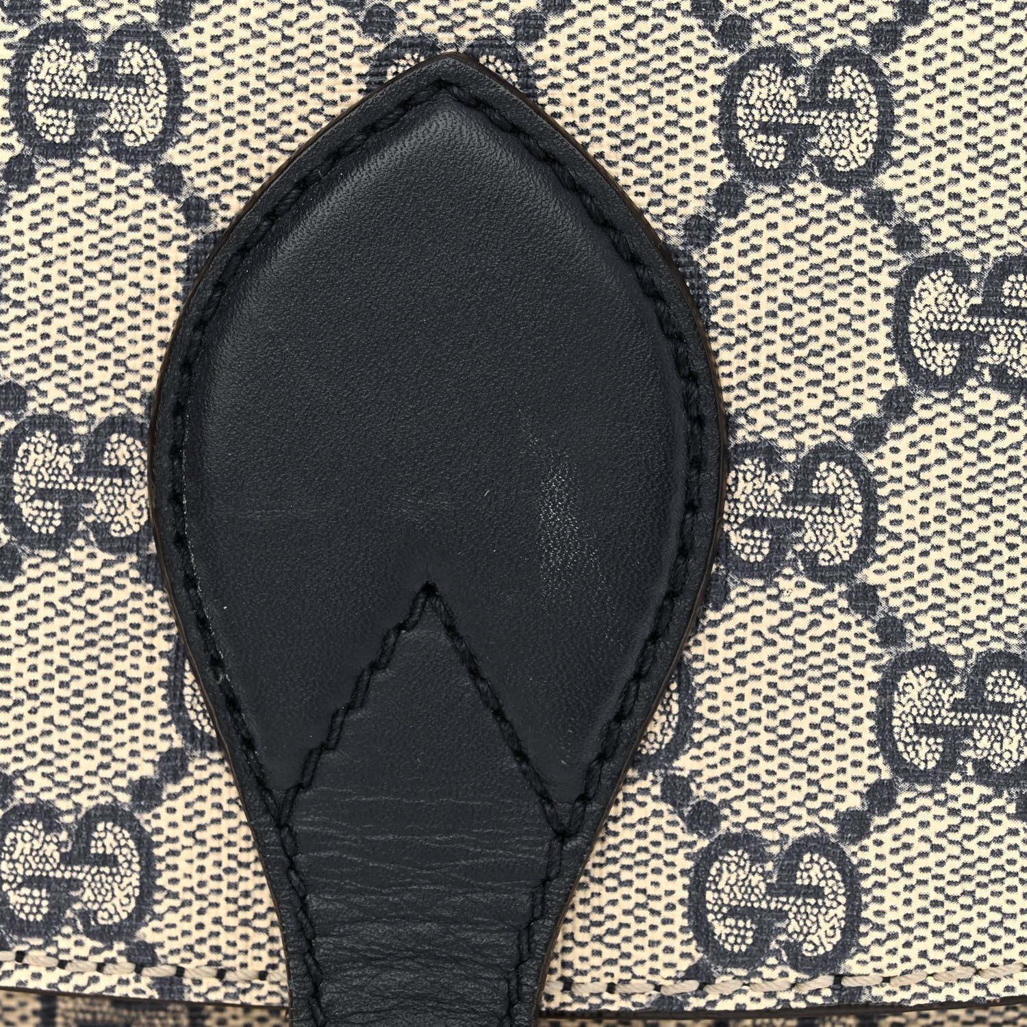 Gucci GG Supreme Monogram Small Messenger Shoulder Bag Beige Blue Navy 14 of 17