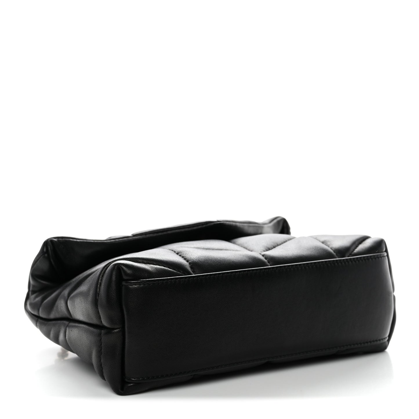 Lambskin Quilted Toy Loulou Puffer Monogram Chain Satchel Black