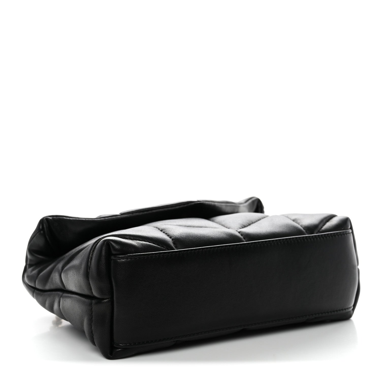 Saint Laurent Lambskin Quilted Toy Loulou Puffer Monogram Chain Satchel Black 4 of 11