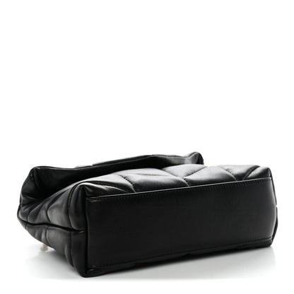 Saint Laurent Lambskin Quilted Toy Loulou Puffer Monogram Chain Satchel Black 4 of 11