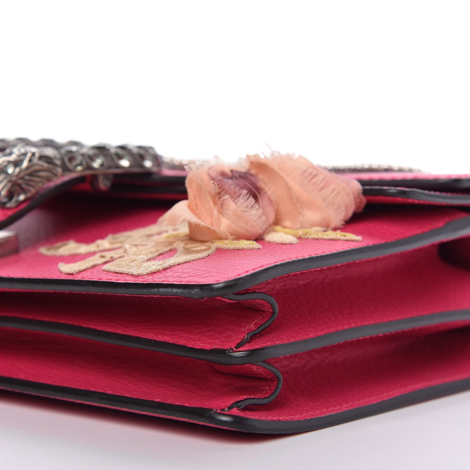 Gucci Pebbled Calfskin Embellished Guccify Small Dionysus Shoulder Bag Rosa 8 of 11