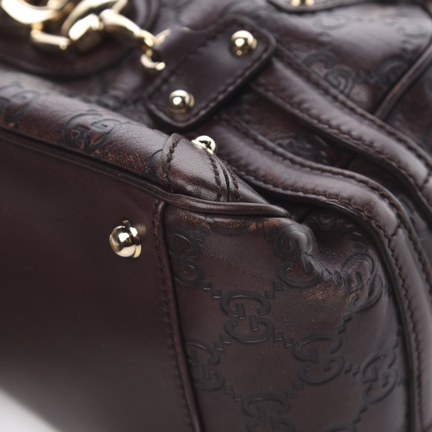 Gucci Guccissima Medium Wave Boston Dark Brown 10 of 17