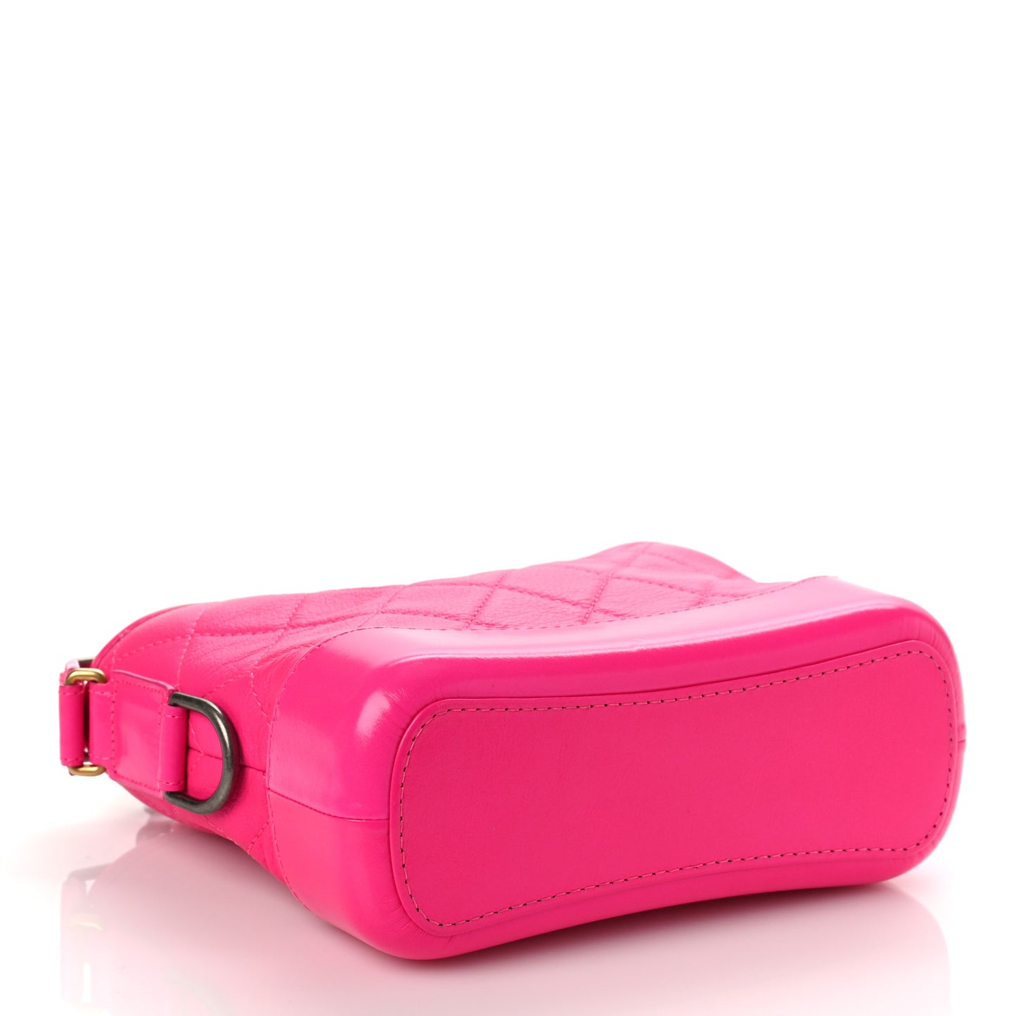 Goatskin Quilted Small Gabrielle Hobo Pink