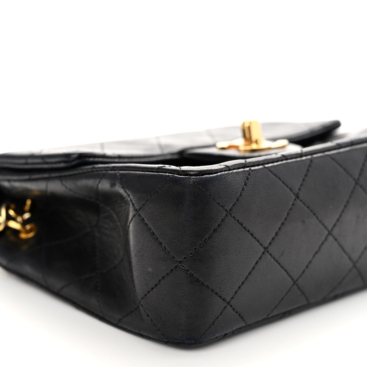 Chanel Lambskin Quilted Mini Square Flap Black 9 of 11