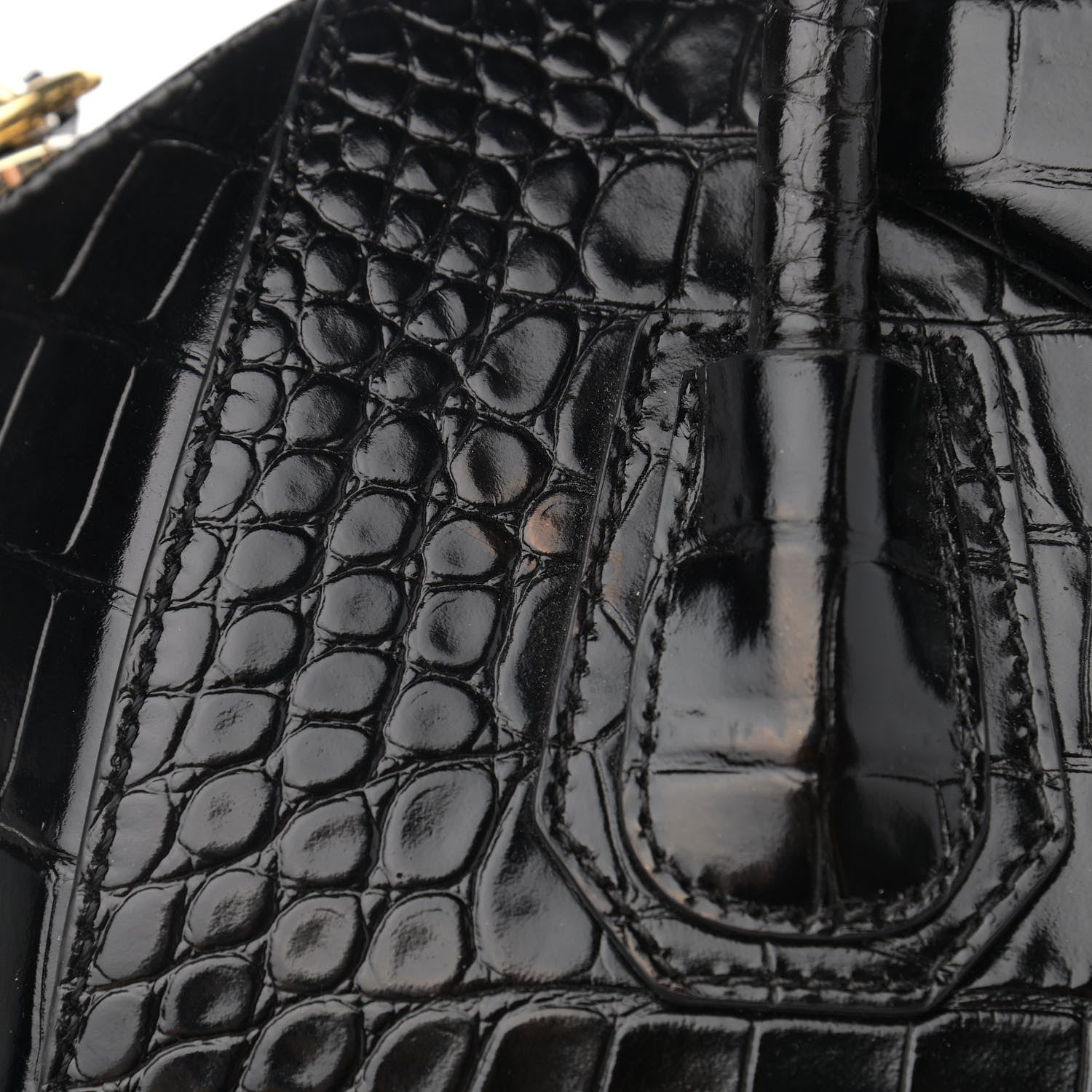 Givenchy Calfskin Crocodile Embossed Small Antigona Black 14 of 15
