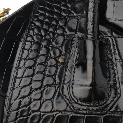 Givenchy Calfskin Crocodile Embossed Small Antigona Black 14 of 15
