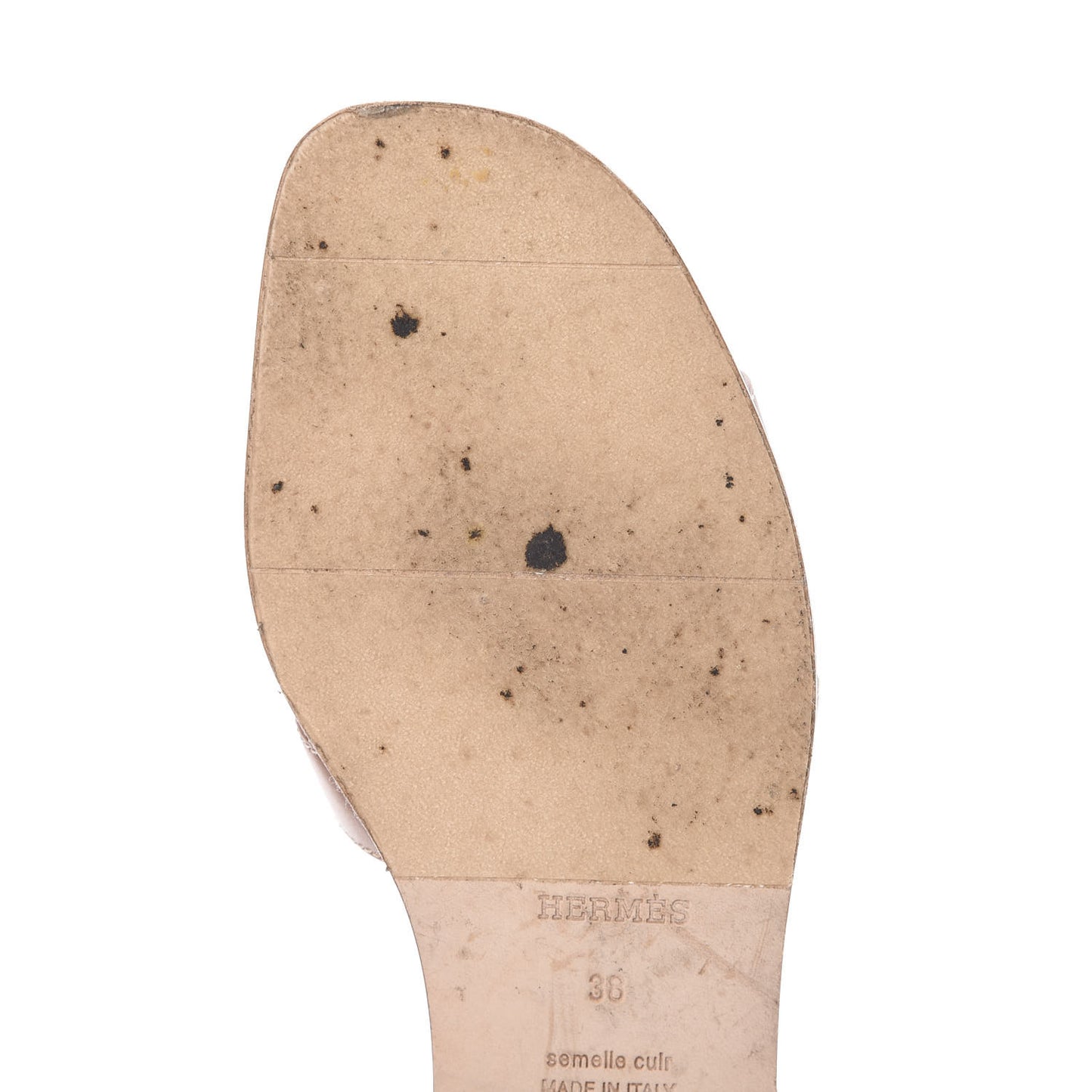 Box Calfskin Oran Sandals 38 Gold