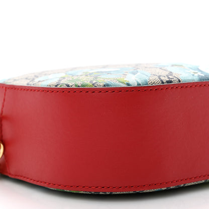 Gucci GG Supreme Monogram Blooms Mini Chain Shoulder Bag Beige Blue Navy Hibiscus Red 9 of 10