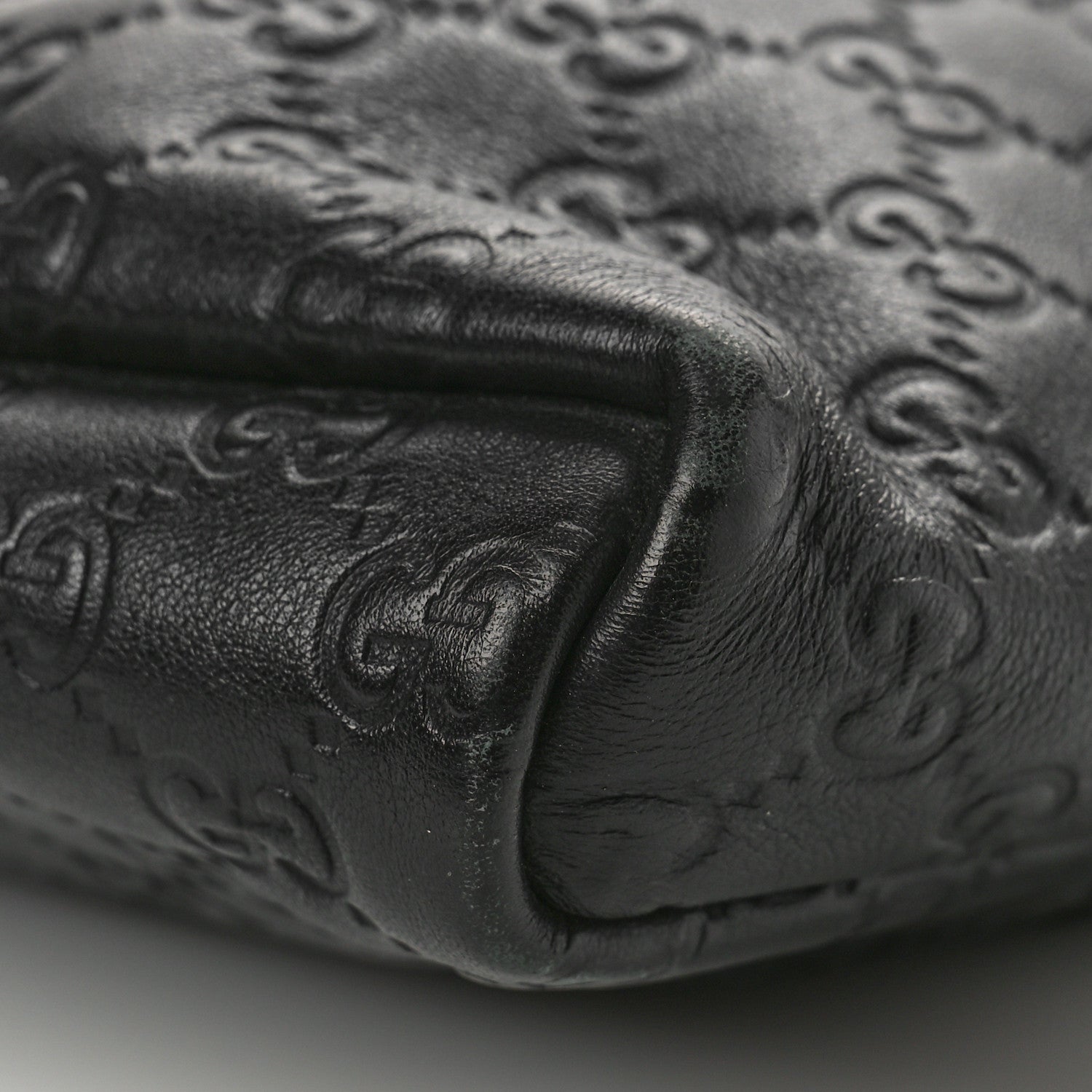Gucci Guccissima Small Flap Messenger Bag Black 8 of 10