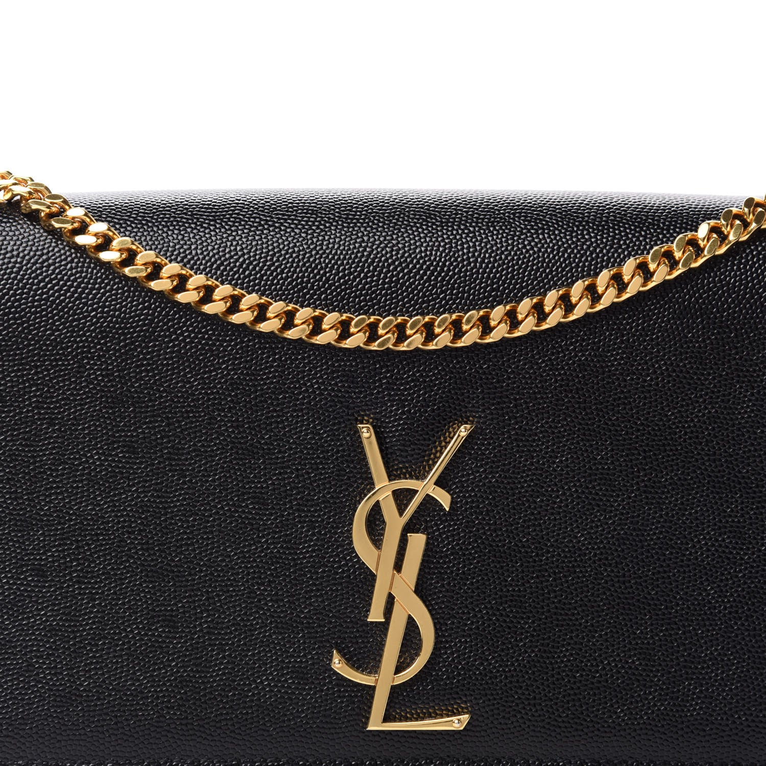 Saint Laurent Grain De Poudre Medium Classic Monogram Kate Satchel Black 12 of 12