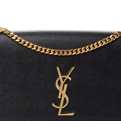 Saint Laurent Grain De Poudre Medium Classic Monogram Kate Satchel Black 12 of 12