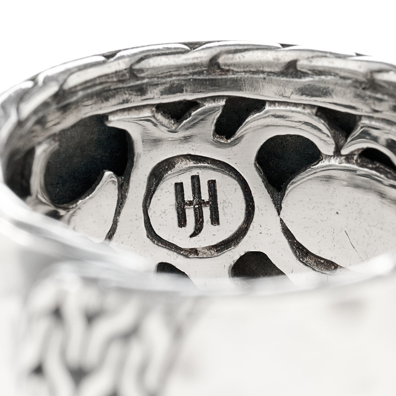 John Hardy Sterling Silver Palu Hammered Ring 50 5.5 4 of 5