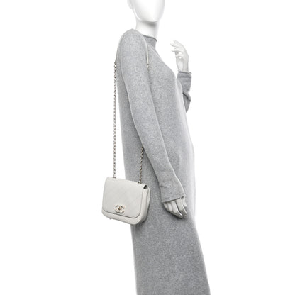 Chanel Calfskin Stitched Small Covered CC Flap Bag White 2 of 13
