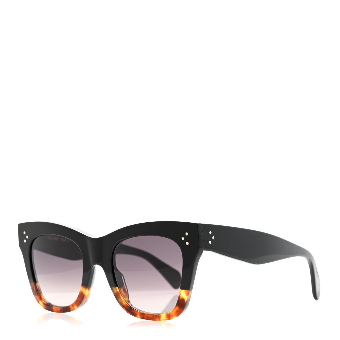 Acetate Polarized Cat Eye Sunglasses CL4004IN Havana Black