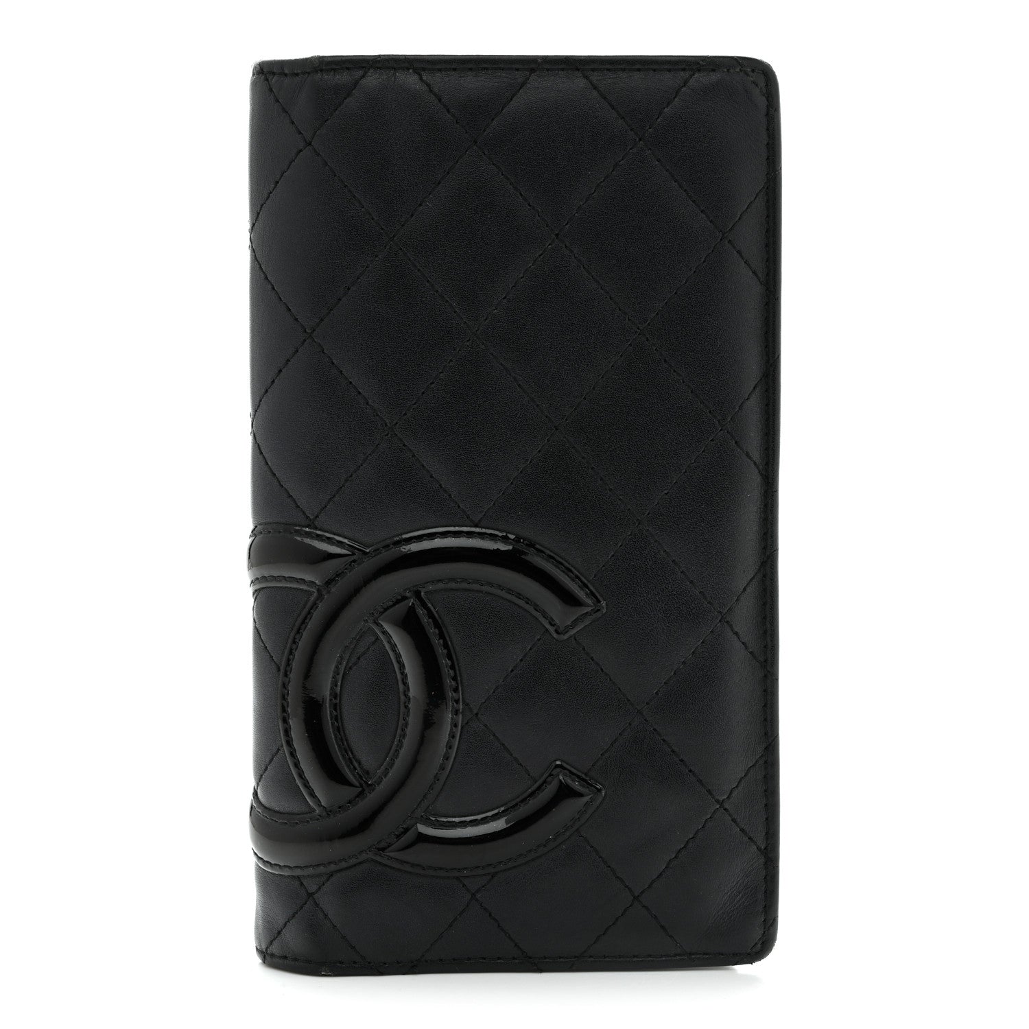 Chanel Calfskin Quilted Cambon Yen Wallet Black 1 of 9