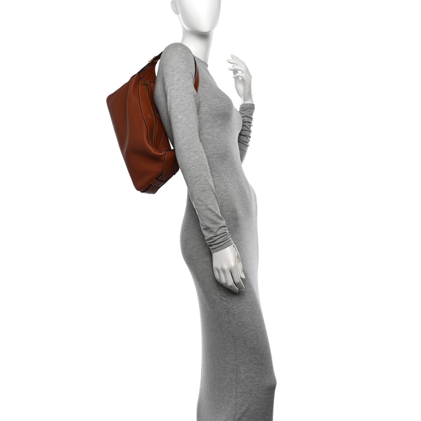 Supple Calfskin Medium Romy Shoulder Bag Tan