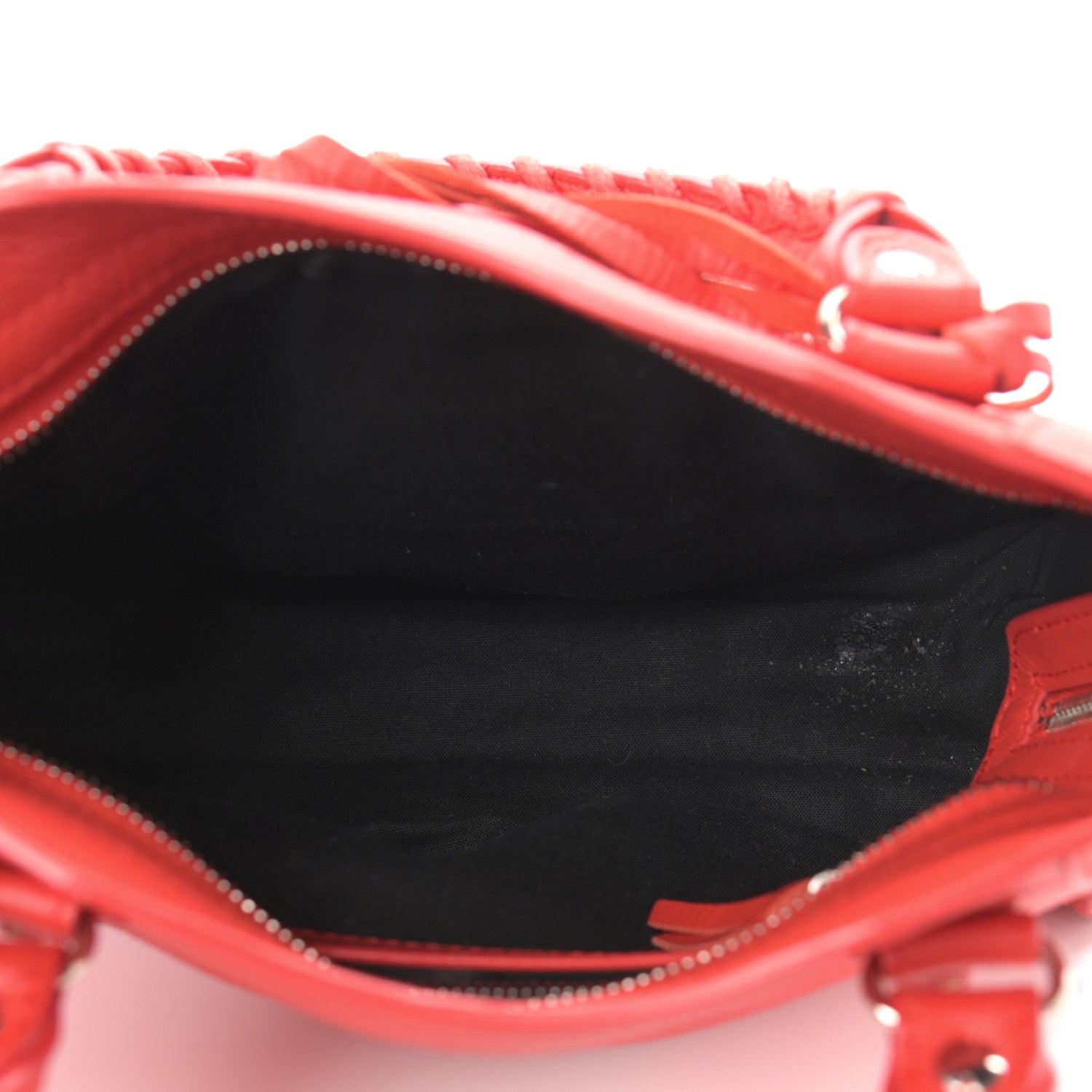 Balenciaga Matte Goatskin Rubber Covered Classic Hardware Mini City Rouge Coquelicot Rouge Braise 5 of 12