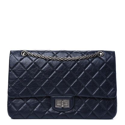 Chanel Aged Calfskin Quilted 2.55 Reissue 227 Flap Navy Blue 1 of 12