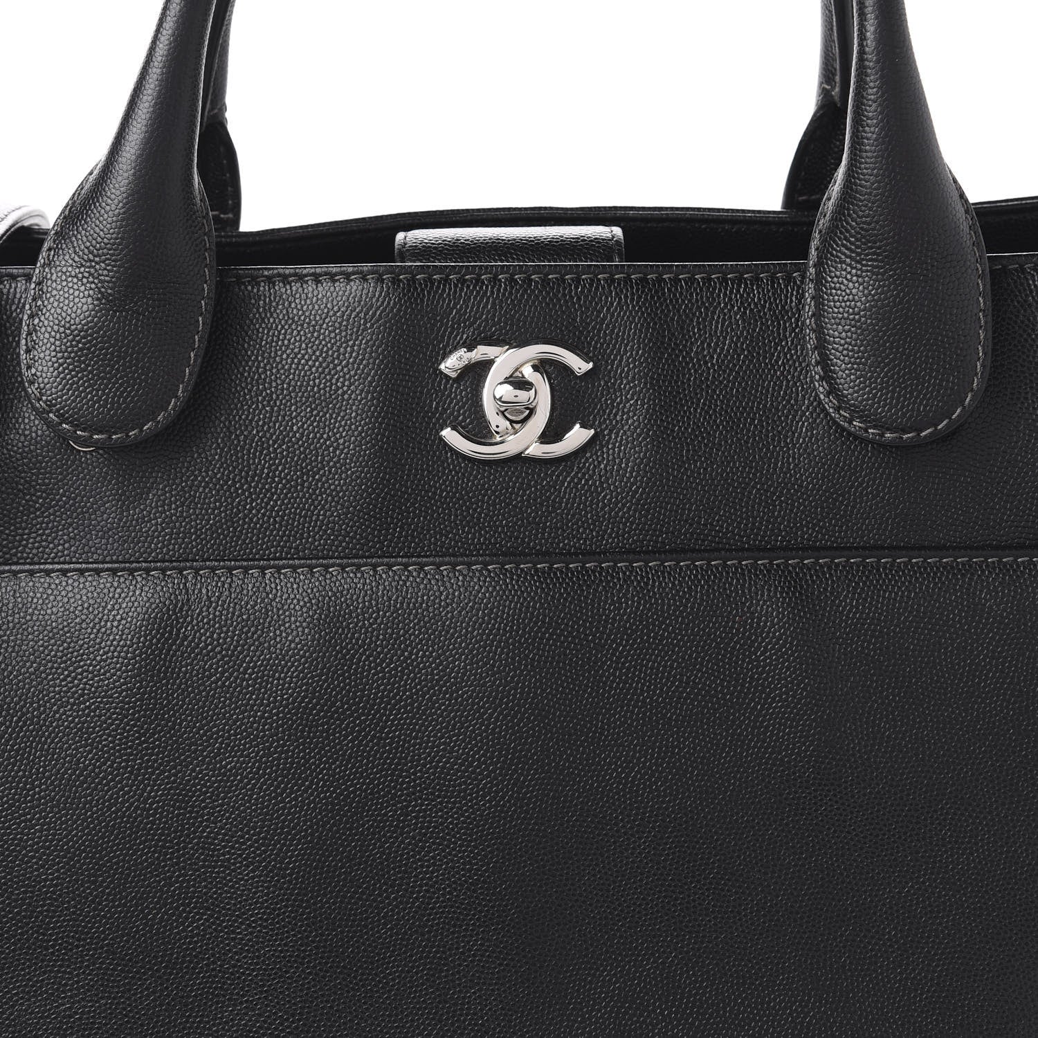 Chanel Caviar Cerf Executive Shopper Tote Black 7 of 9