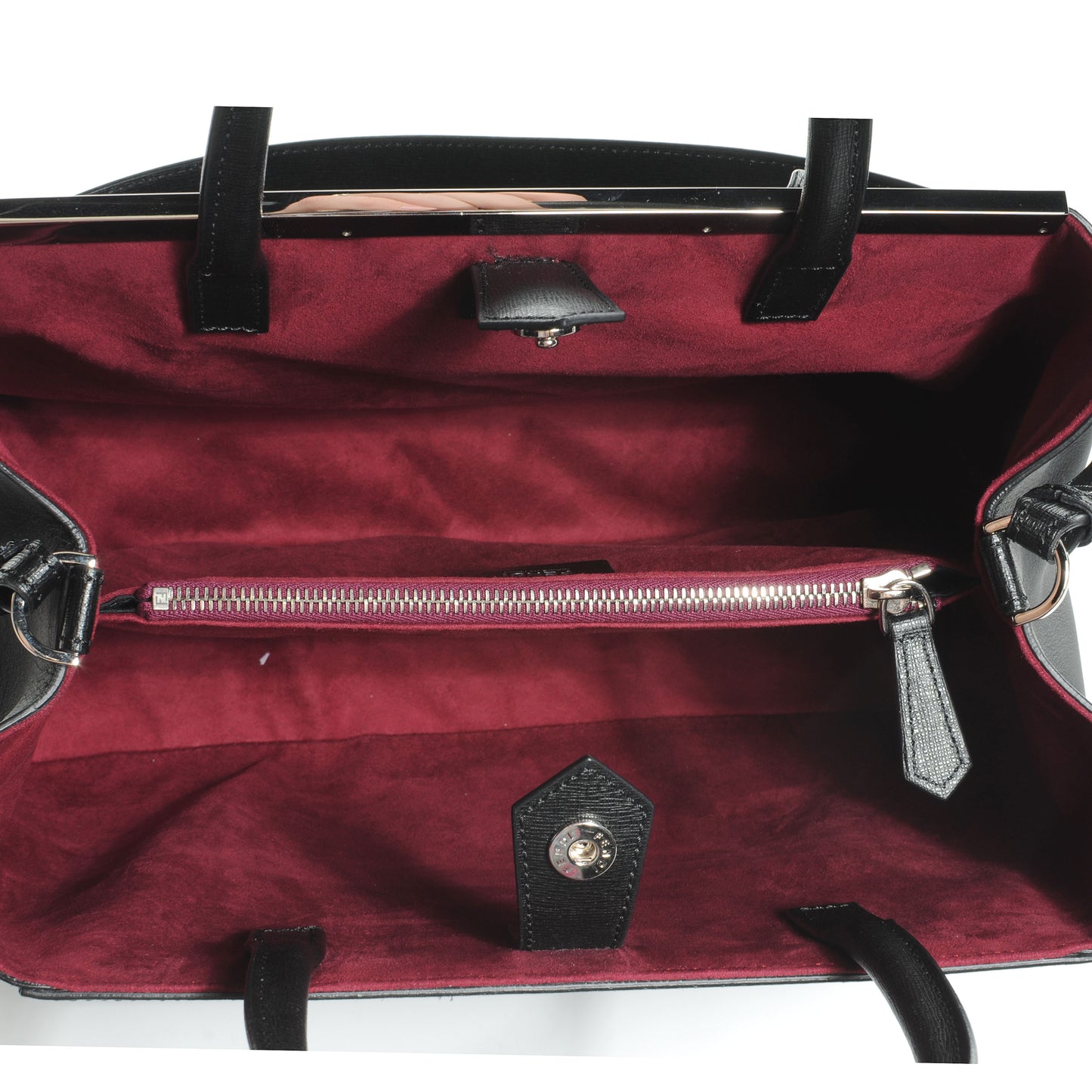 Vitello Elite Regular 2Jours Tote Black Vino