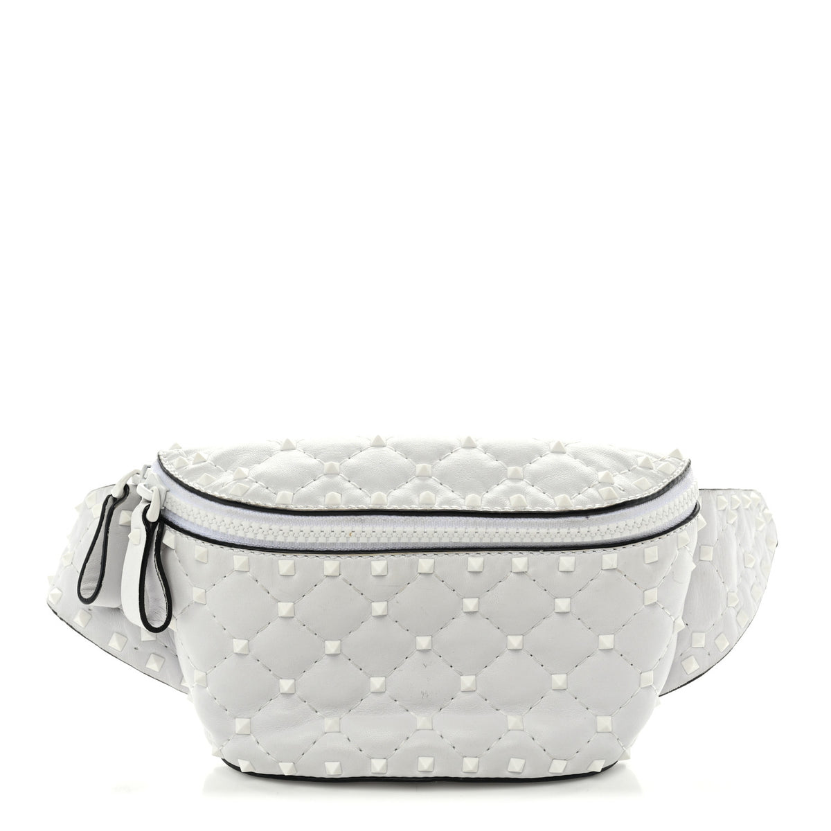 Nappa Free Rockstud Spike Belt Bag 85 White