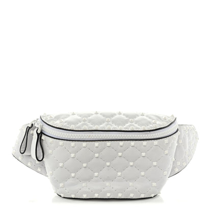 Valentino Garavani Nappa Free Rockstud Spike Belt Bag 85 White 1 of 9