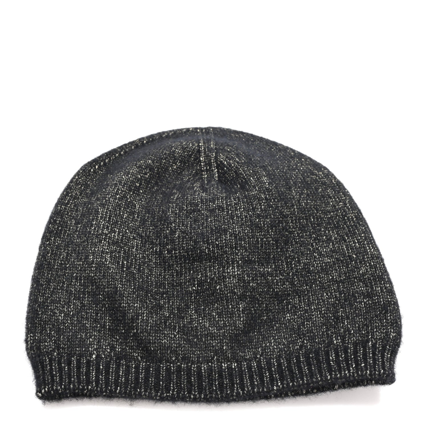 Chanel Cashmere Blend CC Beanie Hat Black 3 of 5