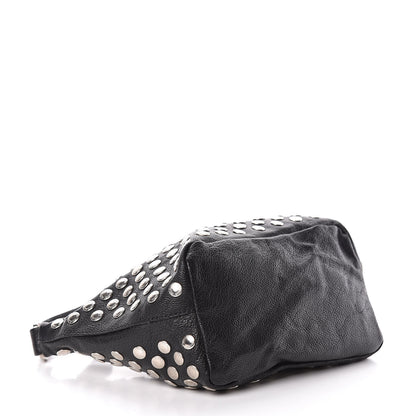 Prada Muflone Metal Studded Necessaire Shoulder Bag Black 4 of 11