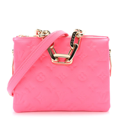 Louis Vuitton Calfskin Embossed Monogram Coussin BB Rose Fluo 1 of 9