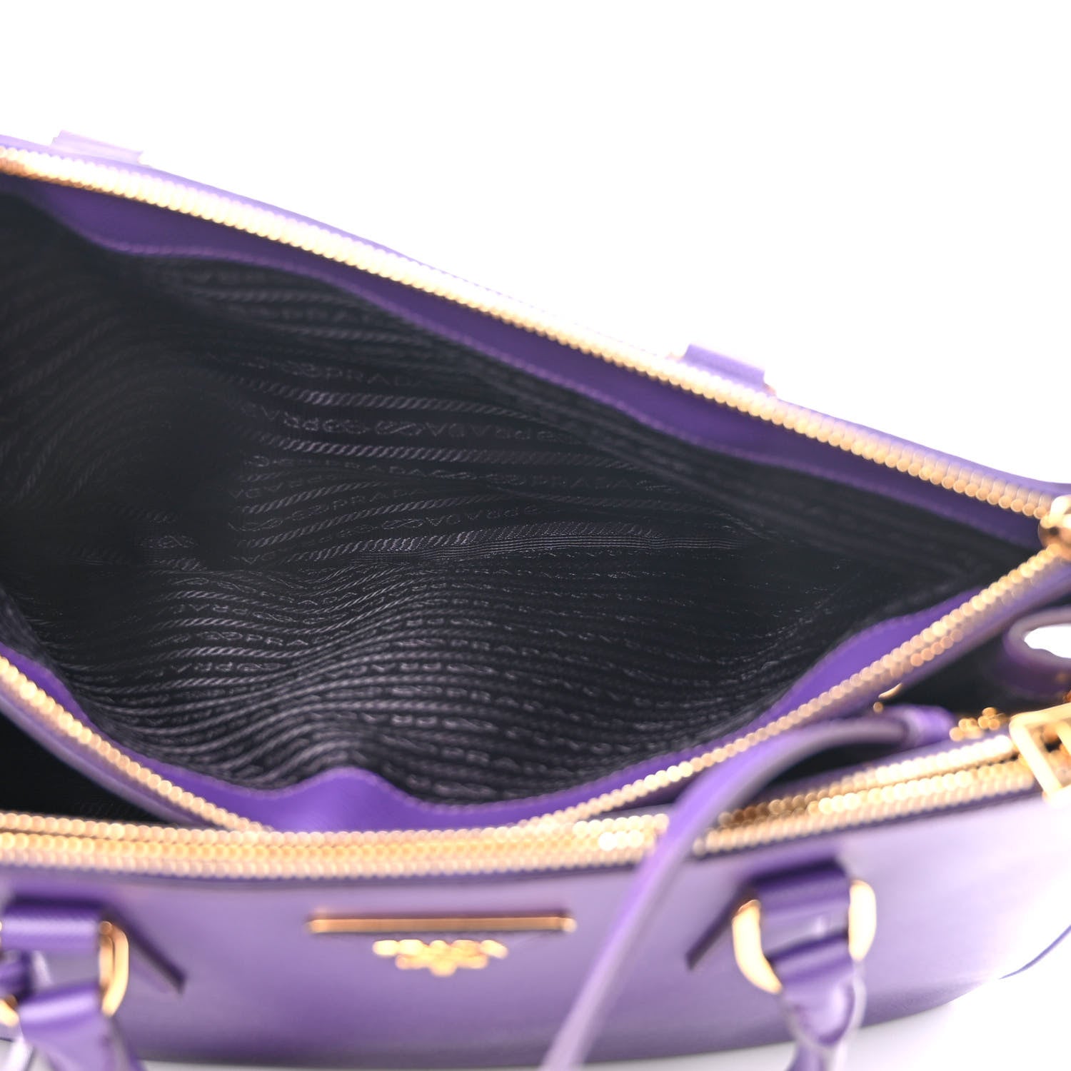 Prada Saffiano Medium Galleria Double Zip Tote Viola 5 of 12