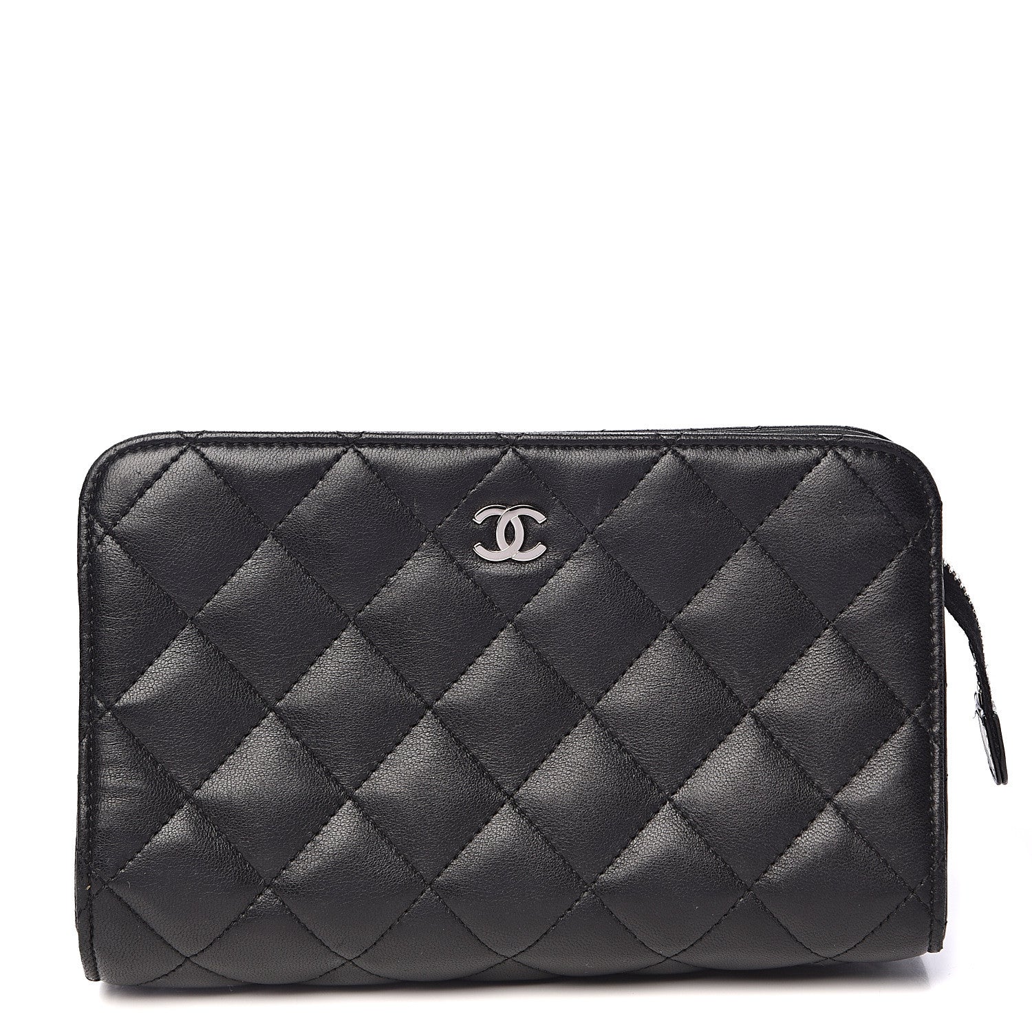 Chanel Lambskin Quilted Cosmetic Case Black 1 of 9