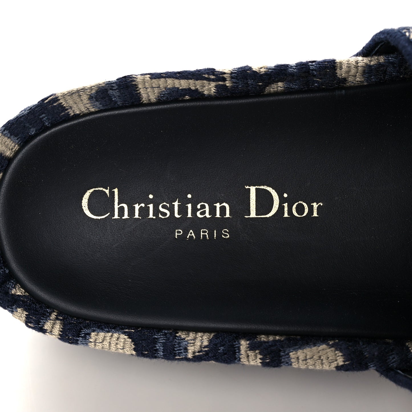 Oblique D-Way Platform Slide Sandals 36 Deep Blue