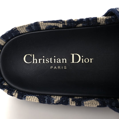 Christian Dior Oblique D-Way Platform Slide Sandals 36 Deep Blue 7 of 9